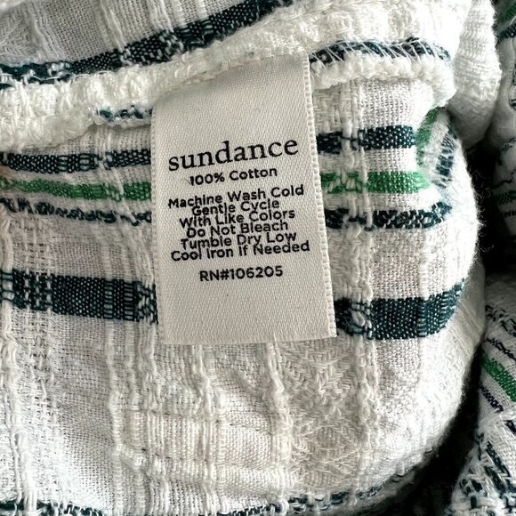 NWT Sundance Gigi Pants Green Plaid Size L Lagenlook Wide Leg Relaxed Textured - Picture 8 of 10